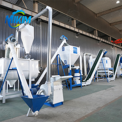 Hoge efficiëntie, laag falen, volledig automatische productielijn voor voerpelletten voor pluimveehouderijen