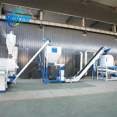 Productielijn voor voederpellets met een sterke productiecapaciteit en een hoog rendement om aan de behoeften van grootschalige productie te voldoen
