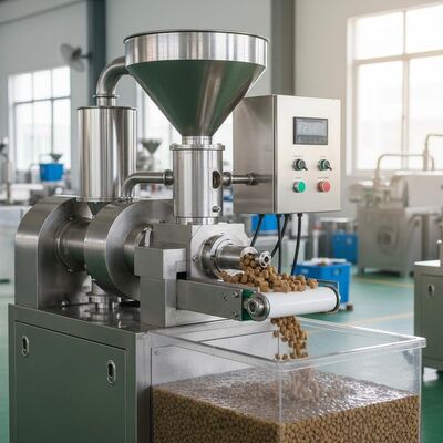 Automatische pelletmachine voor visvoer van roestvrij staal met een capaciteit van 100-2000 kg/uur voor drijvend en zinkend voer