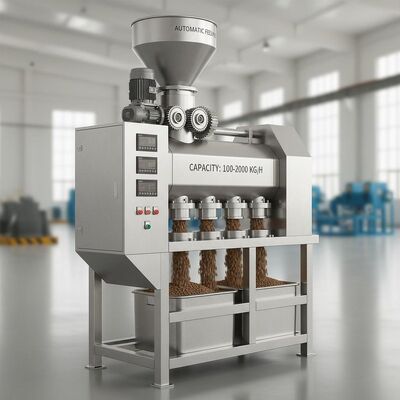 Pelletschermmachine voor visvoer van roestvrij staal met een capaciteit van 100 tot 2000 kg/uur en automatische voeding