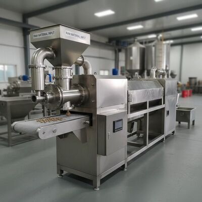 Commerciële 120 kg/uur capaciteit roestvrij staal zwevende visvoer extruder machine met automatische voeding voor de productie van huisdiervoeding