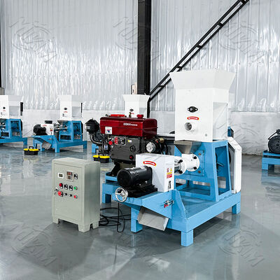 MIKIM 500 kg/u Diesel een schroef zwevende visvoer pelletmachine watervoer extruder zwevende huisdiervoer puffing machine