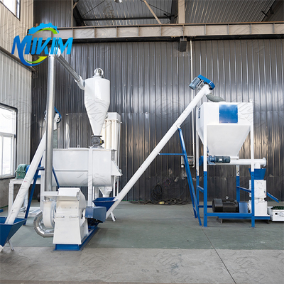 Nieuwe productielijn voor voerpellets, hoge automatisering, hoge opbrengst, laag energieverbruik, lage kosten.