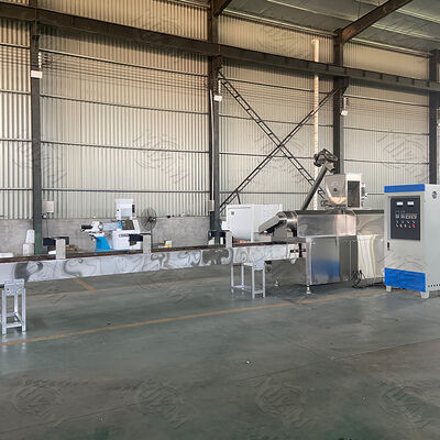 Twin Screw Extruder met een capaciteit van 100-1000 kg/uur voor diervoederproductielijn in roestvrij staal van voedselkwaliteit en volledig automatisch besturingssysteem