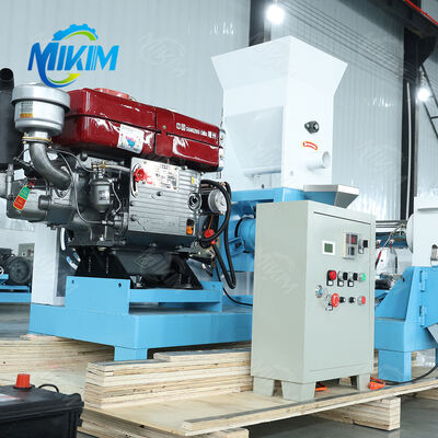 MIKIM 500 kg/u Diesel een schroef zwevende visvoer pelletmachine watervoer extruder zwevende huisdiervoer puffing machine