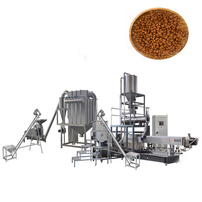 Volledige Automatische 150KW Cat Pet Feed Production Line 25*2.5*3.5m Roestvrij staal